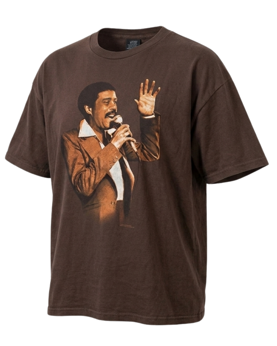 Richard Pryor Graphic T-Shirt | Brown Heavyweight Tee | "I Get Paid to Make an Ass of Myself" Quote Back | Unisex