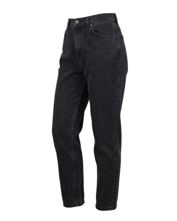 Lee Vintage Black Denim Jeans — 90s High Waist Tapered Leg Women's Mom Jeans