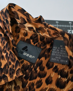 Vintage LizWear Leopard Print Blouse | 100% Rayon | Size Medium | 90s Animal Print Top