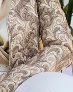 Vintage Woods & Gray Champagne Gold Embroidered Lace Bolero Jacket | Regencycore Evening Wear