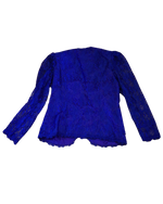 In The Mood Royal Blue Lace Blazer | Vintage Statement Blazer | Size 10