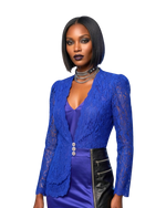 In The Mood Royal Blue Lace Blazer | Vintage Statement Blazer | Size 10
