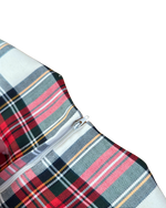 Vintage Santa Fe by Jim Tremblay Tartan Plaid Dress | Gold Heraldic Buttons | Made in USA | 80s 90s Size 4