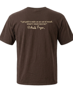 Richard Pryor Graphic T-Shirt | Brown Heavyweight Tee | "I Get Paid to Make an Ass of Myself" Quote Back | Unisex