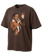 Richard Pryor Graphic T-Shirt | Brown Heavyweight Tee | "I Get Paid to Make an Ass of Myself" Quote Back | Unisex