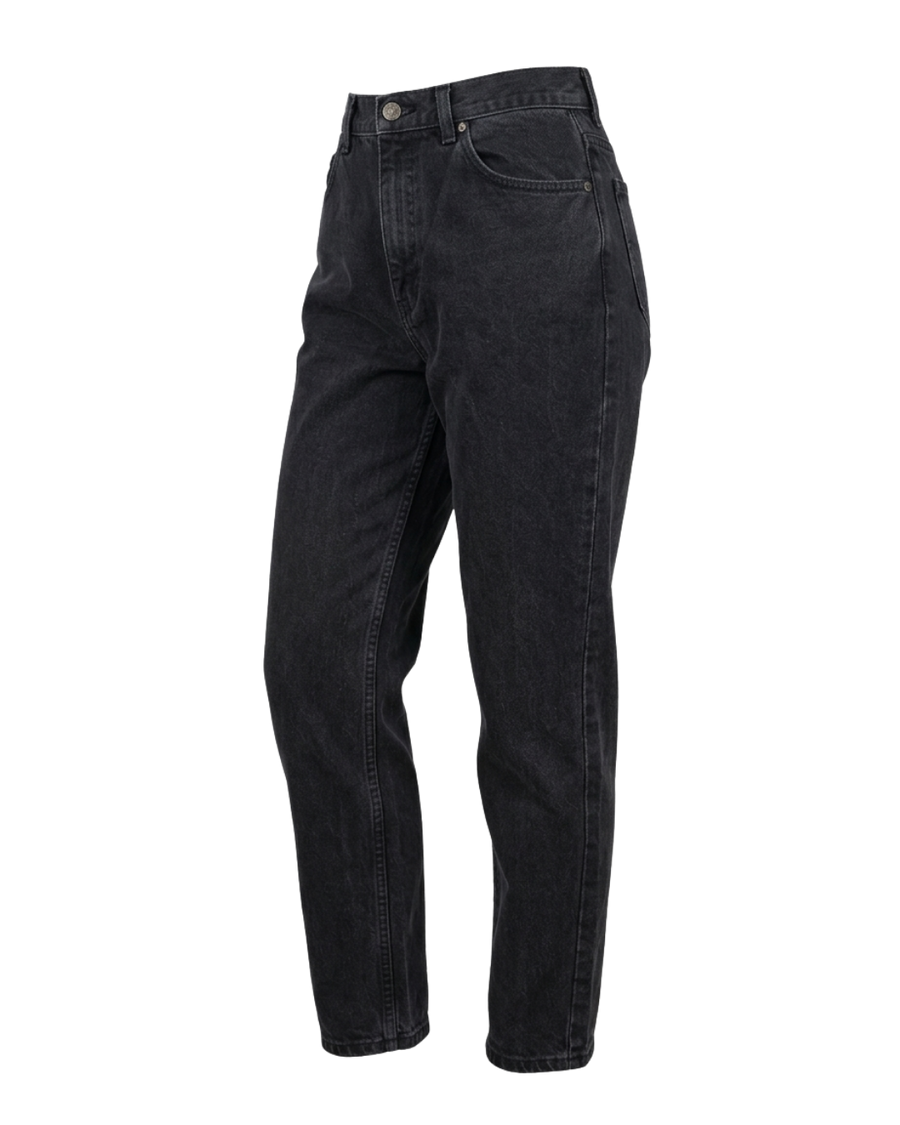 Lee Vintage Black Denim Jeans — 90s High Waist Tapered Leg Women's Mom Jeans