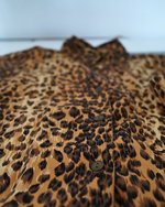 Vintage LizWear Leopard Print Blouse | 100% Rayon | Size Medium | 90s Animal Print Top