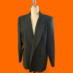 Vintage Alfred Dunner Forest Green Oversized Blazer | Gold Buttons | 90s Boyfriend Jacket Women's