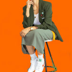 Vintage Alfred Dunner Forest Green Oversized Blazer | Gold Buttons | 90s Boyfriend Jacket Women's