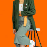 Vintage Alfred Dunner Forest Green Oversized Blazer | Gold Buttons | 90s Boyfriend Jacket Women's