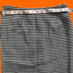 Vintage Talbots Houndstooth Skirt Suit | Black & White Wool Blend | Made in USA | Size 8 Petite