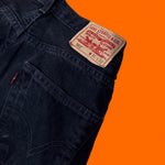 Vintage Levi's 550 Black Relaxed Fit Jeans | W31 L32 | Y2K Faded Charcoal Denim Grunge Streetwear