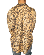 Vintage LizWear Leopard Print Blouse | 100% Rayon | Size Medium | 90s Animal Print Top