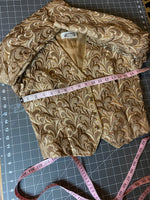 Vintage Woods & Gray Champagne Gold Embroidered Lace Bolero Jacket | Regencycore Evening Wear