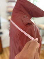 Vintage 70s Rust Leather Trench Coat — Women's Full Length