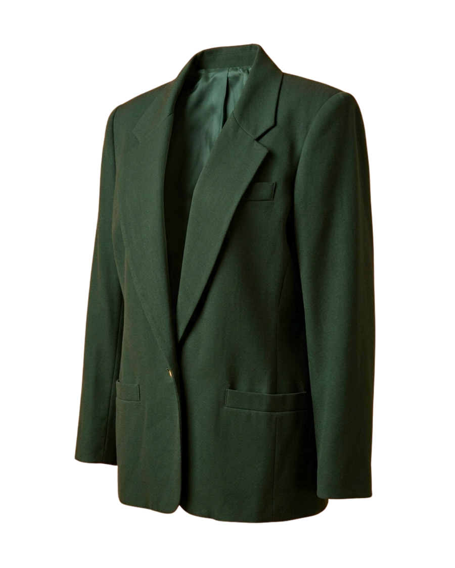 Vintage Alfred Dunner Forest Green Oversized Blazer | Gold Buttons | 90s Boyfriend Jacket Women's