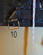 Vintage Black Genuine Leather Moto Jacket — Echtes Leder Asymmetric Zip Biker Jacket Lace-Up Sides