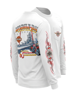 Vintage Harley-Davidson Mobile Bay Alabama Long-Sleeve Tee — 100% Cotton Made in USA Size M