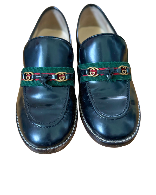 Gucci kids leather loafers - view 1