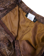 Vintage Harvé Benard Snakeskin Print Trousers | Faux Python High-Rise Dress Pants | Women's Size 14 | 90s Designer