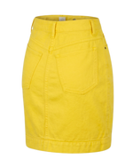 B.E.S.T Yellow Denim Button-Front Mini Skirt | Vintage Y2K Skirt | Size 5